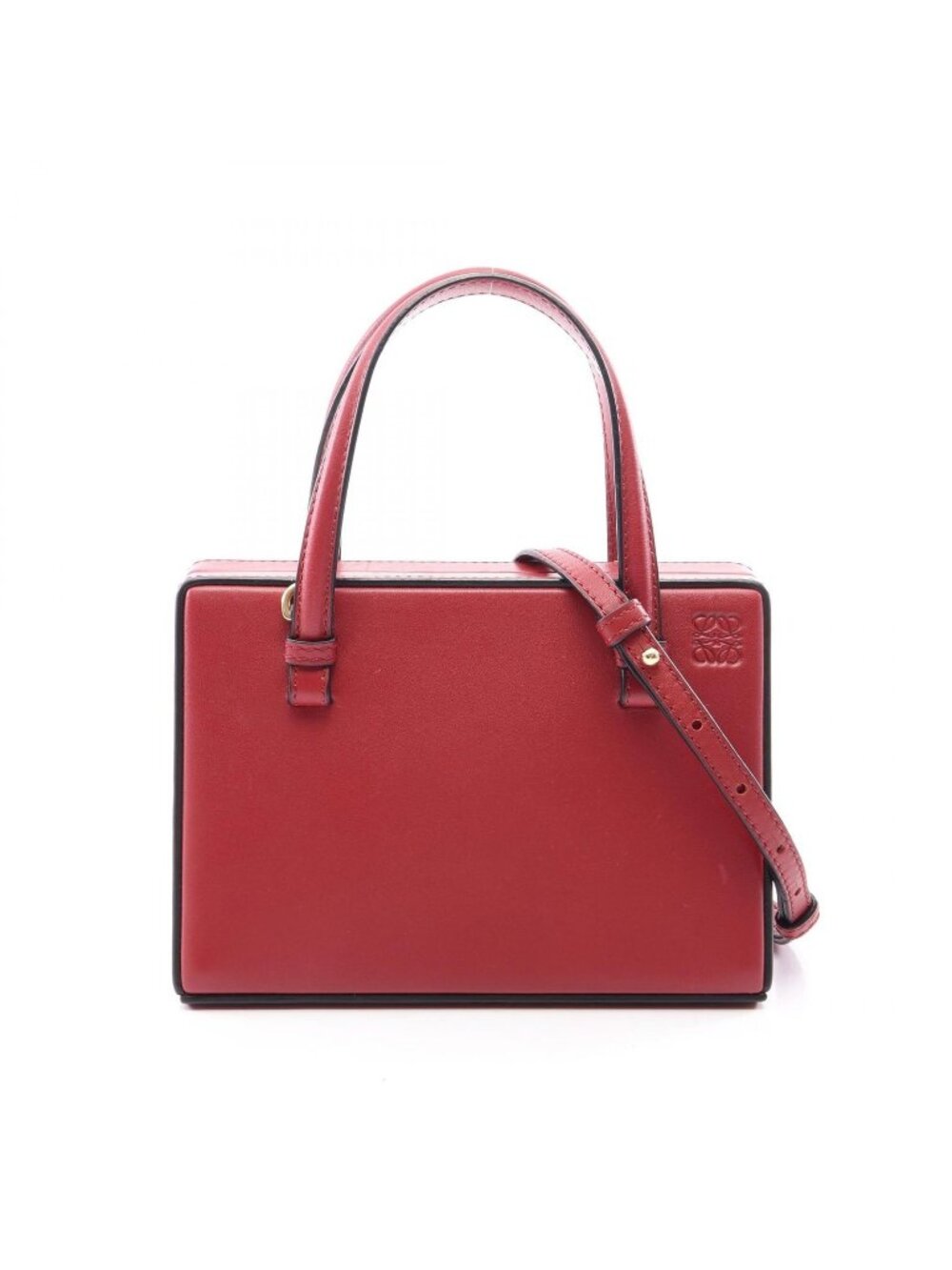 Loewe Handbag Postal Small 2-Way Red Leather